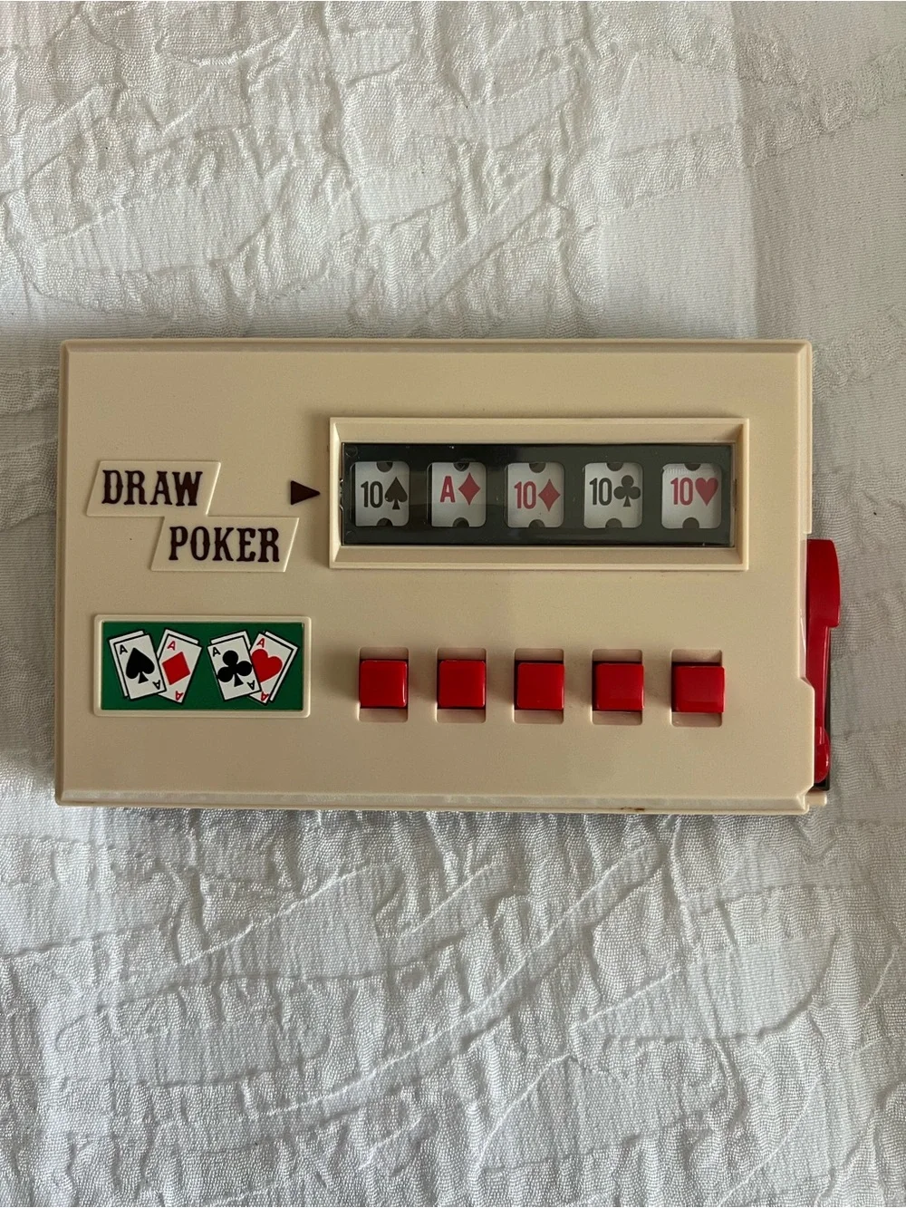 Vintage RadioShack Handheld Draw Poker Game60-2351 - complete with box